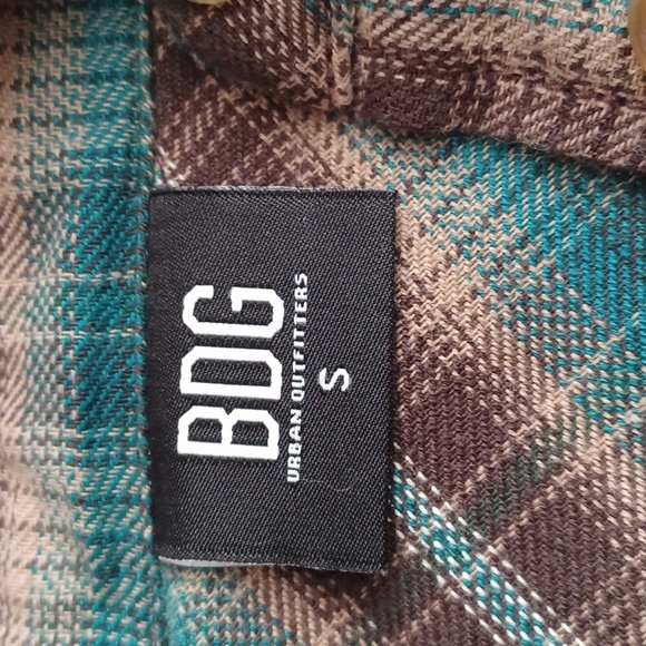 Flannel shirt, Women's, BDG Urban Outfitters, Size small, Velour pocket and cuff - Picture 9 of 11